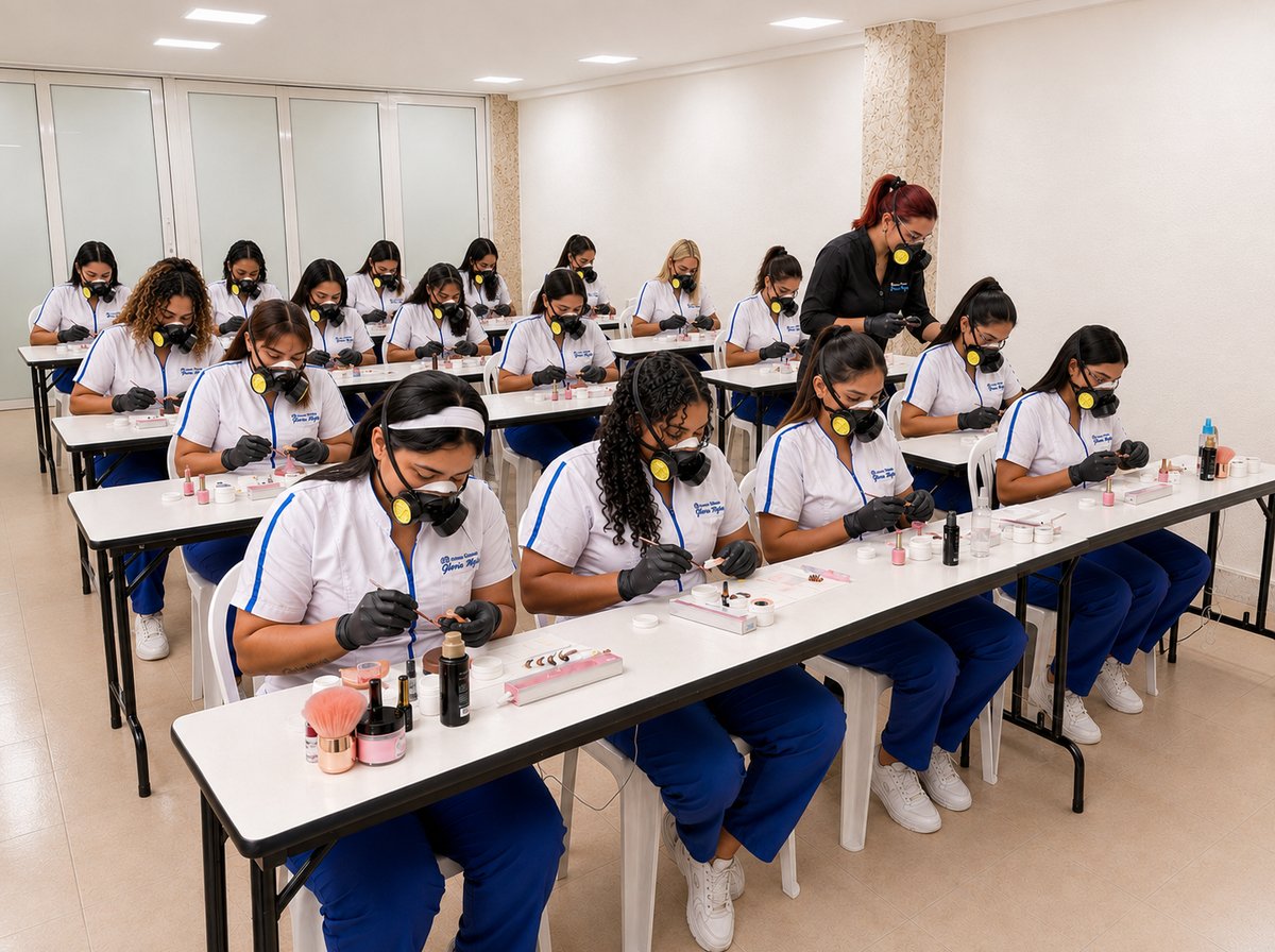 Práctica de cuidado de manos y pies en la Escuela Gloria Mejía